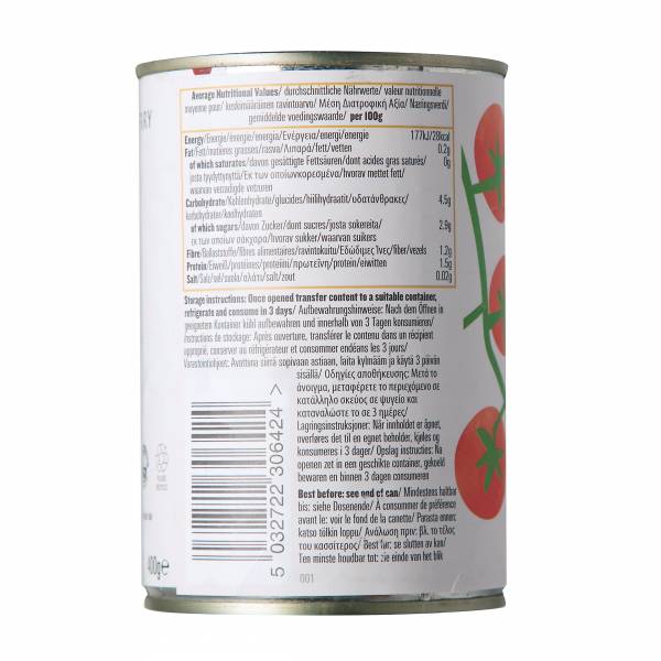 Biona Organic Whole Cherry Tomatoes 400g