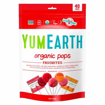 YumEarth Organic Lollipops 40+, 248g