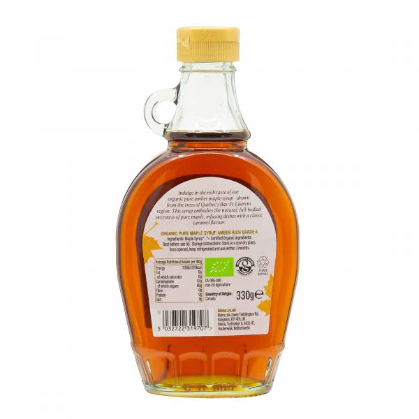 Biona Organic Pure Maple Syrup Amber Grade A, 330g