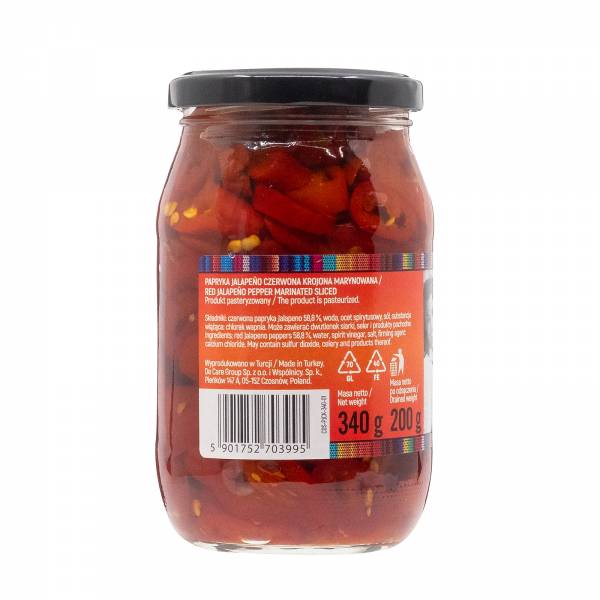 Casa del Sur Red Jalapeno Peppers Sliced, 340g