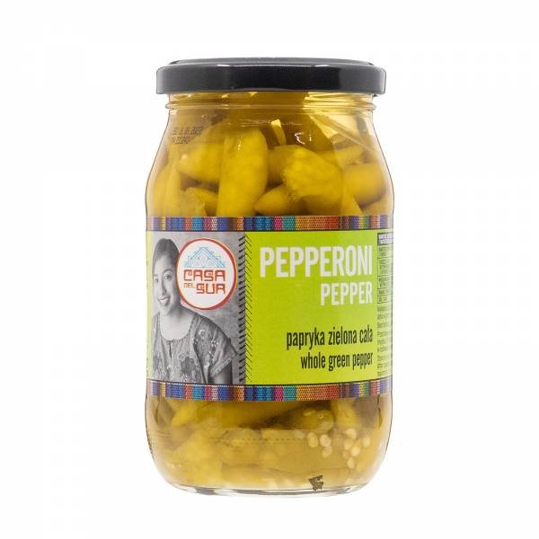 Casa del Sur Green Pepperoni Peppers Whole, 325g