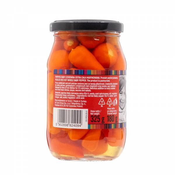 Casa del Sur Red Baby Pepperoni Peppers, 325g
