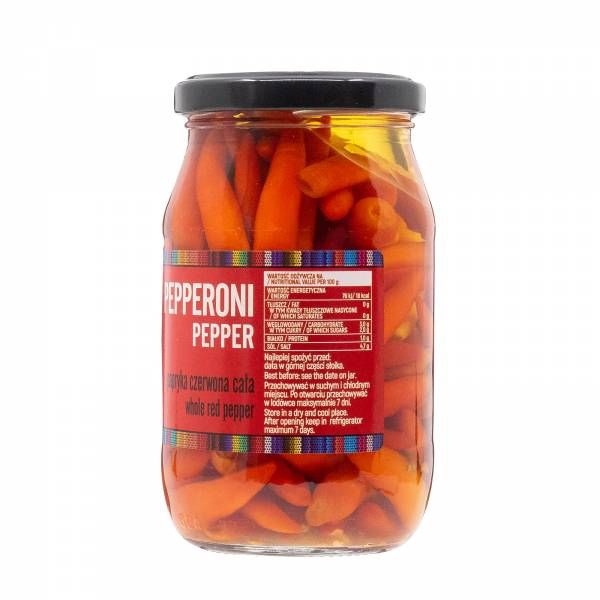 Casa del Sur Red Pepperoni Peppers Whole, 325g
