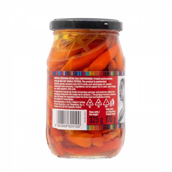 Casa del Sur Red Pepperoni Peppers Whole, 325g