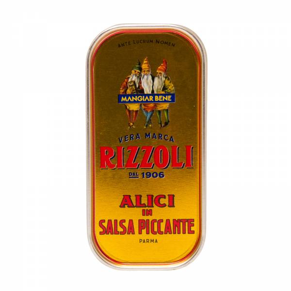 Rizzoli Anchovy Fillets in Spiced Sauce 90g