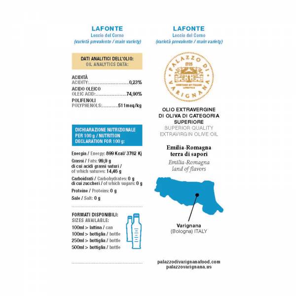 Palazzo di Varignana Lafonte Extra Virgin Olive Oil, 250ml
