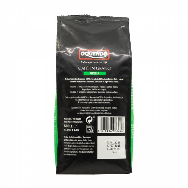 Oquendo Whole Coffee Beans - Mezcla 70/30, 500g
