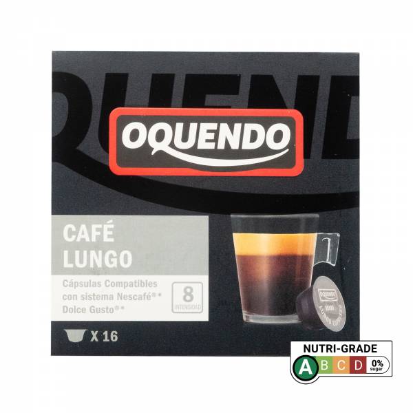Oquendo Lungo Espresso Nescafe Dolce Gusto Compatible Coffee Pods - 16 Capsules