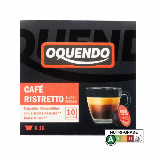 Oquendo Ristretto Nescafe Dolce Gusto Compatible Coffee Pods - 16 Capsules