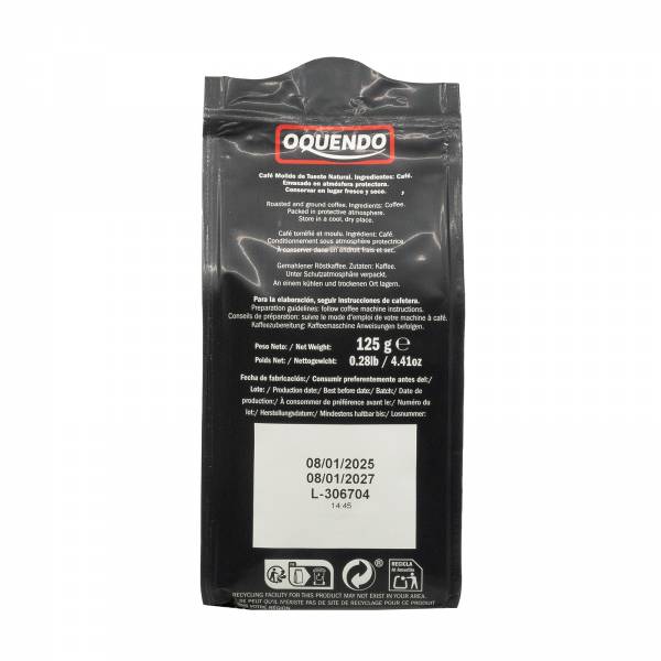 Oquendo Ground Coffee - Natural, 125g