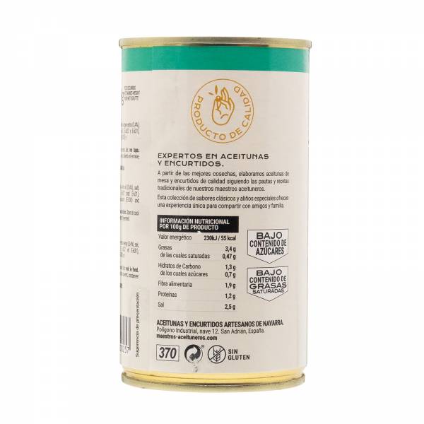 Maestros Aceituneros Mini Gherkins in Anchovy Flavored Oil, 370g