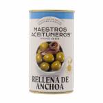 Maestros Aceituneros Manzanilla Olives Stuffed with Anchovy, 370g