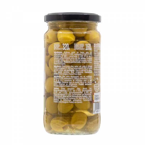 Maestros Aceituneros Manzanilla Green Olives Pitted, 370g