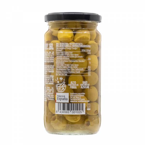 Maestros Aceituneros Manzanilla Green Olives Pitted, 370g