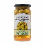 Maestros Aceituneros Manzanilla Olives Stuffed with Spicy Red Pepper, 370g