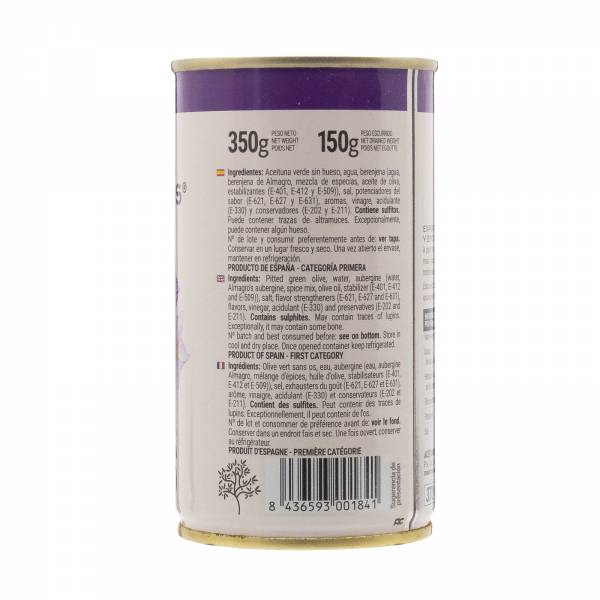 Maestros Aceituneros Olives Stuffed with Eggplant in Manchego Sauce, 370g