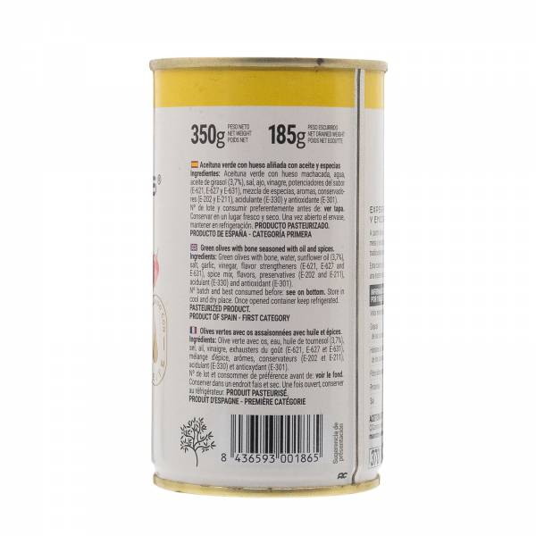 Maestros Aceituneros Green Olives in Canario Sauce, 370g