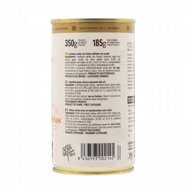 Maestros Aceituneros Tri-colour Olives in Mediterranean Sauce, 370g