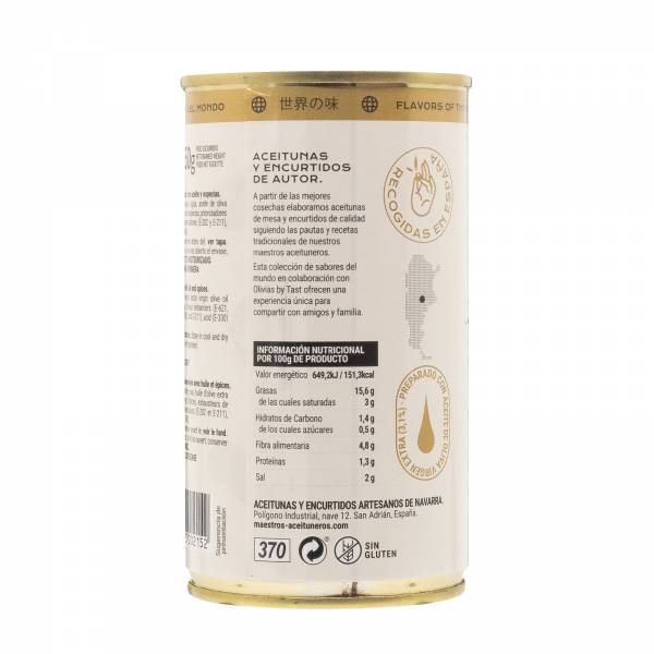 Maestros Aceituneros Pitted Green Olives in Chimichurri, 370g