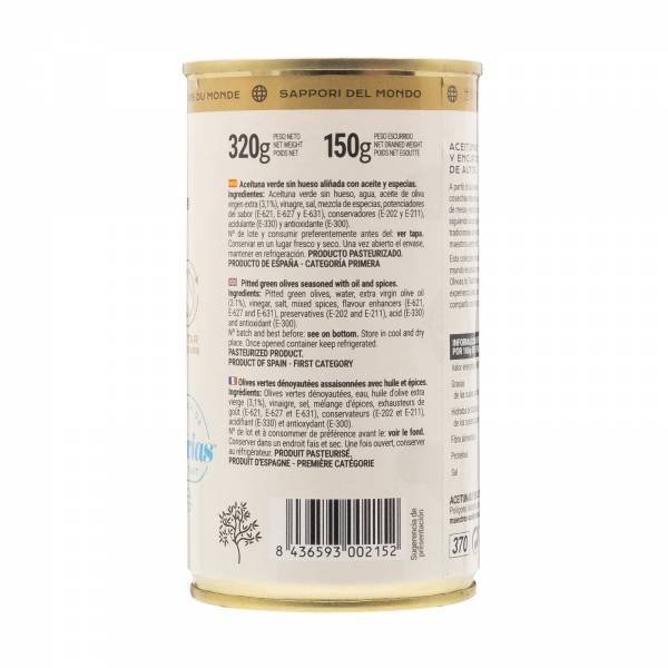 Maestros Aceituneros Pitted Green Olives in Chimichurri, 370g