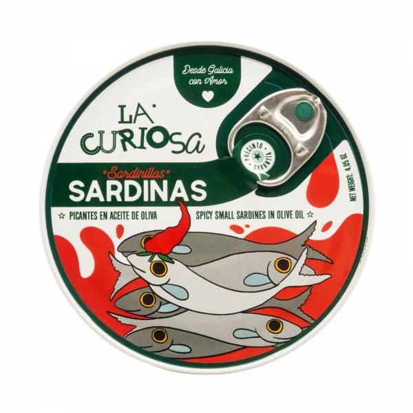 La Curiosa Spicy Small Sardines In Olive Oil (14-16 Pieces), 110g
