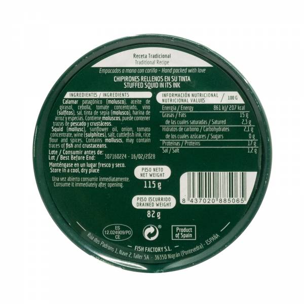 La Curiosa Squid In Ink 6/8 Pieces, 115g