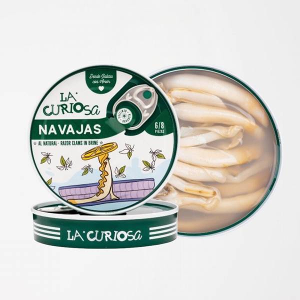 La Curiosa Razor Clams In Brine 6/8 Pieces, 111g