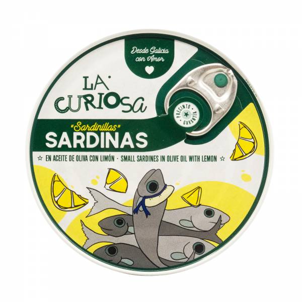 La Curiosa Small Sardines In Olive Oil With Lemon (10-14 Pieces), 110g
