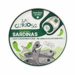 La Curiosa Small Sardines In Olive Oil With Padron Pepper (10-14 Pieces), 110g
