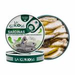 La Curiosa Small Sardines In Olive Oil With Padron Pepper (10-14 Pieces), 110g