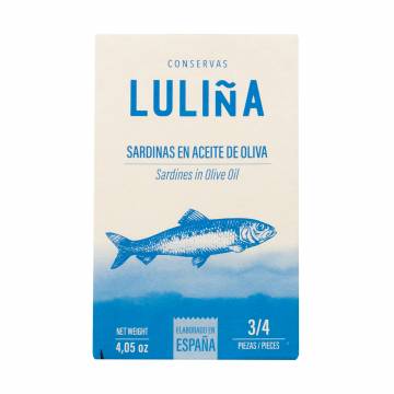 Lulina Sardines In Olive Oil - 3/4 Pieces, 115g