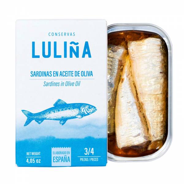Lulina Sardines In Olive Oil - 3/4 Pieces, 115g