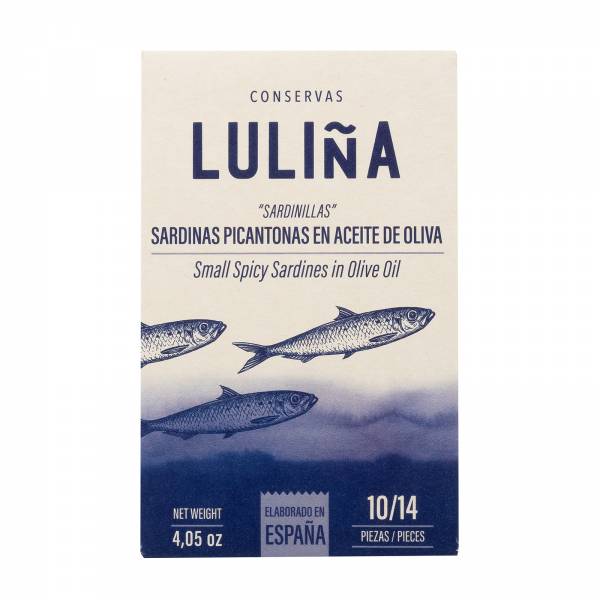 Lulina Small Spicy Sardines In Olive Oil - 10/14 Pieces, 115g