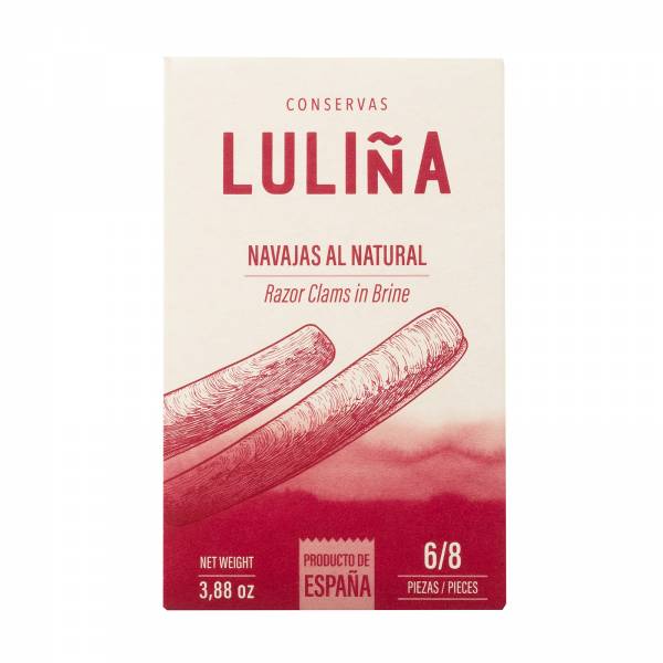 Lulina Razor Clams In Brine - 6/8 Pieces, 110g