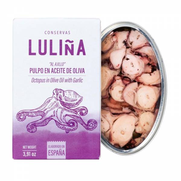 Lulina Octopus in Olive Oil with Garlic, 111g