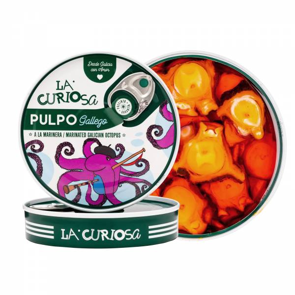 La Curiosa Galician Octopus In Marineara Sauce With Garlic, 110g