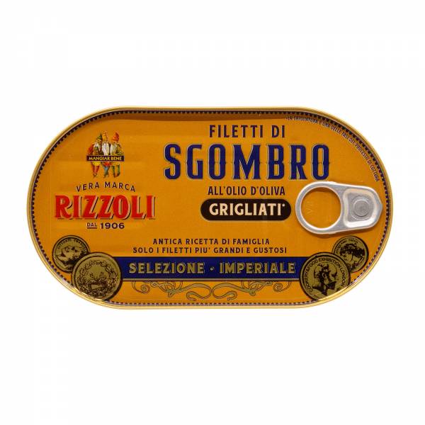 Rizzoli "Selezione Imperiale" Grilled Mackerel Fillets in Olive Oil, 160g