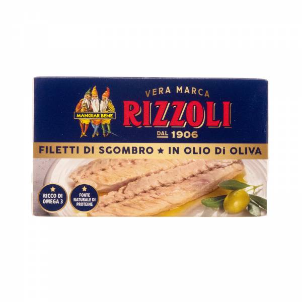 Rizzoli Mackerel Fillets in Olive Oil, 125g