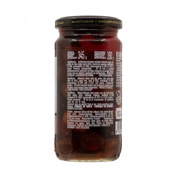 Maestros Aceituneros Kalamata Olives in Extra Virgin Olive Oil, 345g