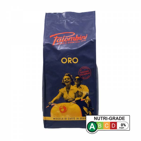 Daroma Palombini Oro Crema Italian Whole Roasted Coffee Beans, 1Kg