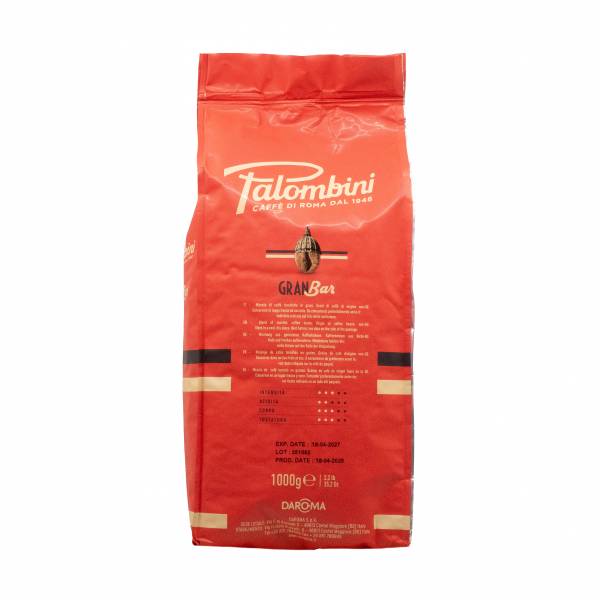 Palombini Gran Bar Italian Whole Roasted Coffee Beans  1Kg