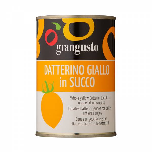 Grangusto Whole Yellow Datterino Tomatoes in Tomato Juice, 400g