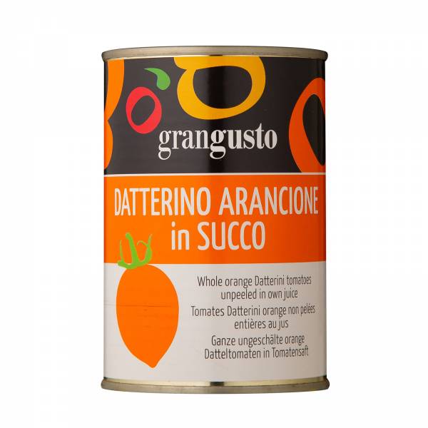 Grangusto Whole Orange Datterino Tomatoes in Tomato Juice, 400g