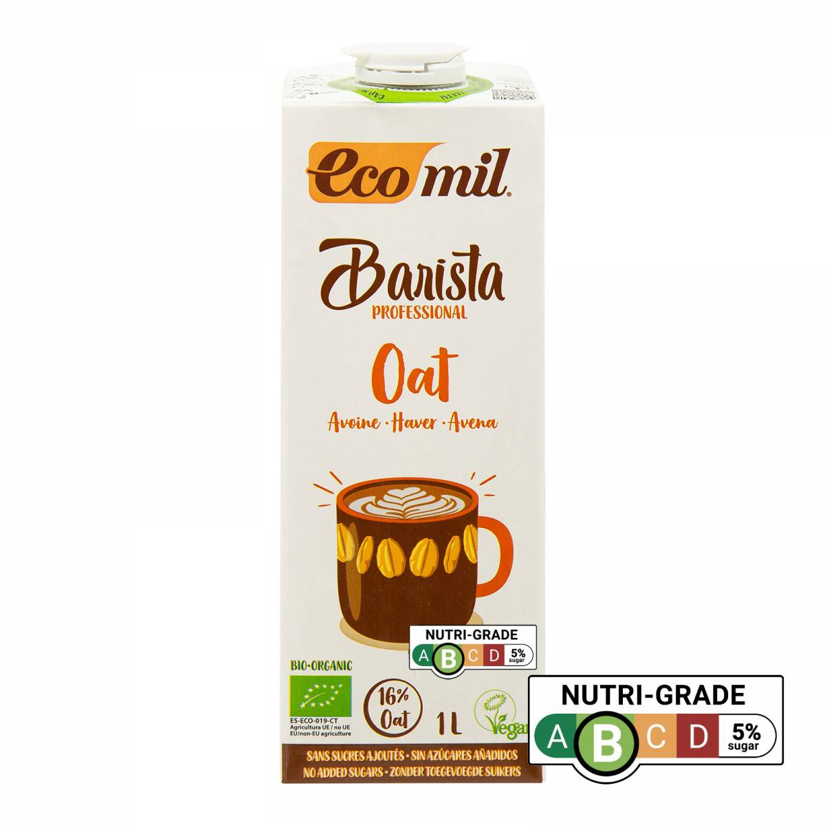 Ecomil Ecomil Organic Barista Oat Drink - No Added Sugar, 1L