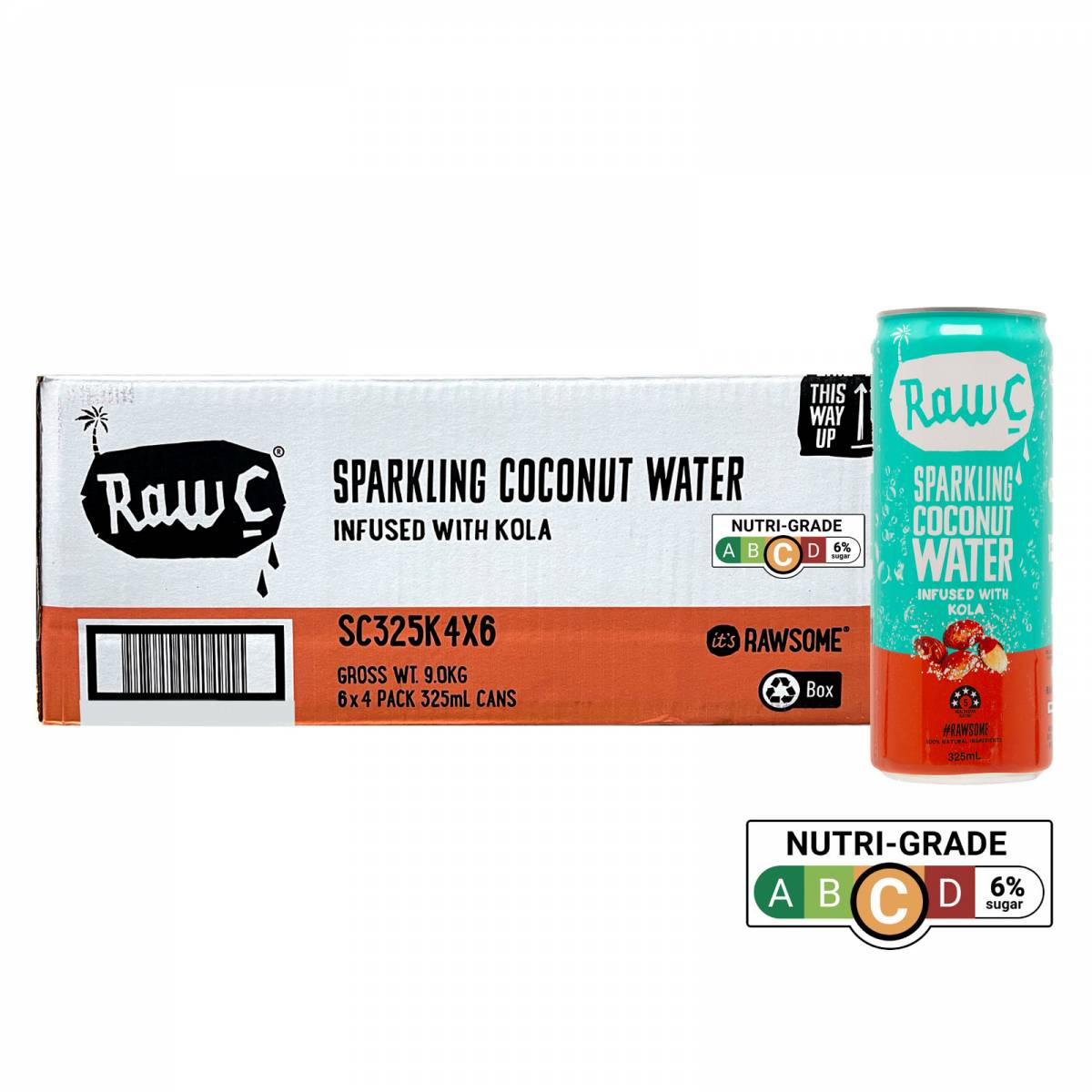 thumbnail image 2 of Raw C 100% Pure Natural Coconut Water – 2 X 1L – No Added Sugar, GMO Free, Vegan 2 of 5