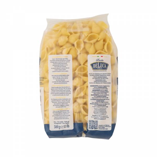 Deluca Italian Conchiglie Pasta, 500g