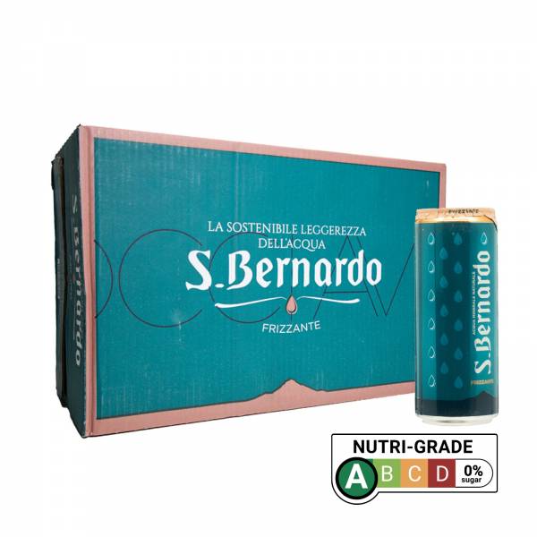S.Bernardo Can Sparkling Water, 24 x 330 ml