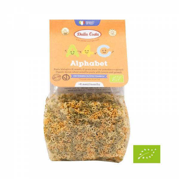 Dalla Costa Organic Alphabet & Numbers Pasta, 200g