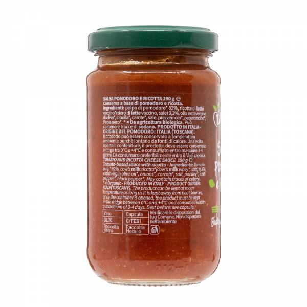 Lunica Organic Tomato & Ricotta Cheese, 190g