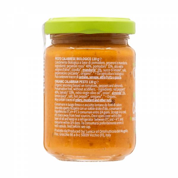 Lunica Organic Calabrese Pesto, 130g